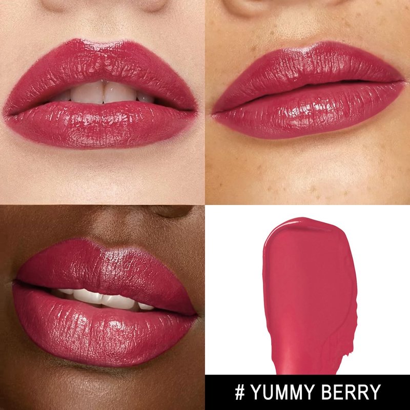 Moisture Berry Red Lipstick - Hydrating Tinted Lip Balm for Dry, Cracked Lips | Sheer Glossy Finish