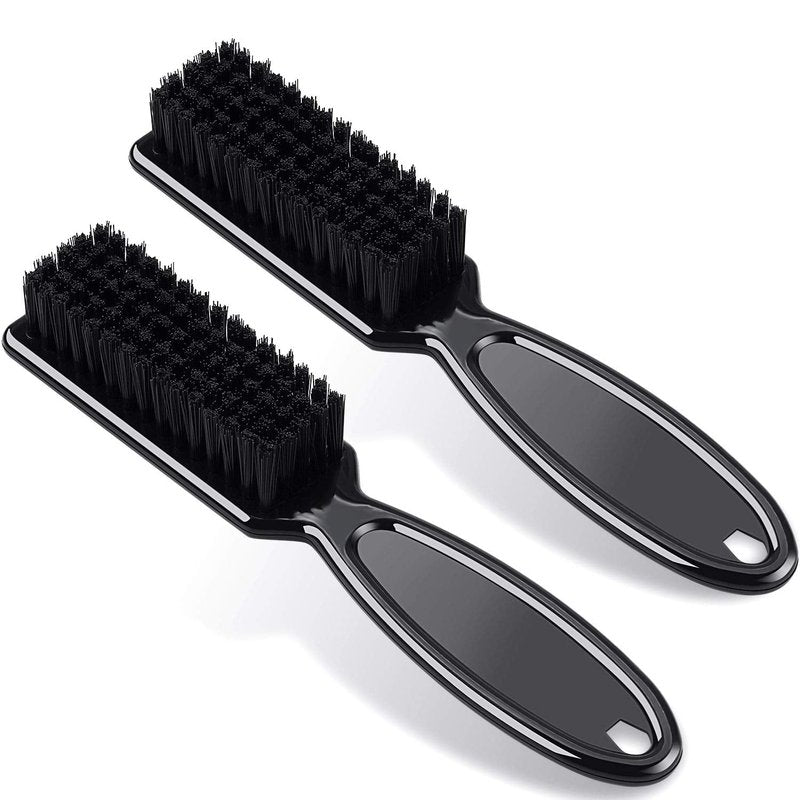 Patelai 2 Pcs Black Barber Blade Cleaning Brush for Clipper Cleaning Nail Cleaner Styling Brush for Fades Tapers Trimmer Manicure Salon