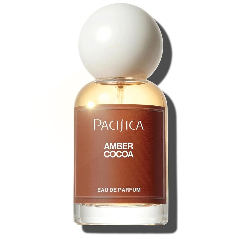 Pacifica Amber Cocoa Eau de Parfum | Warm Spiced Gourmand Perfume with Cinnamon, Coffee & Vanilla - 1 fl oz
