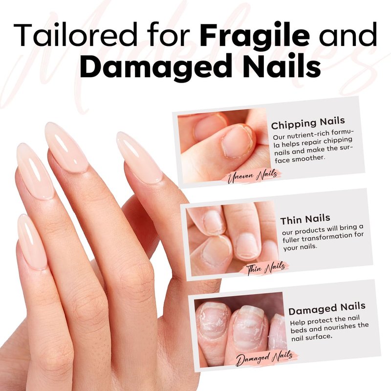 modelones Builder Rubber Gel Base Coat for Nails, Neutral Warm Nude Rubber Base Gel Nail Polish for Strengthen Apex Building Extension Protect Weak Nails Long Last U V Manicure Gift for Women