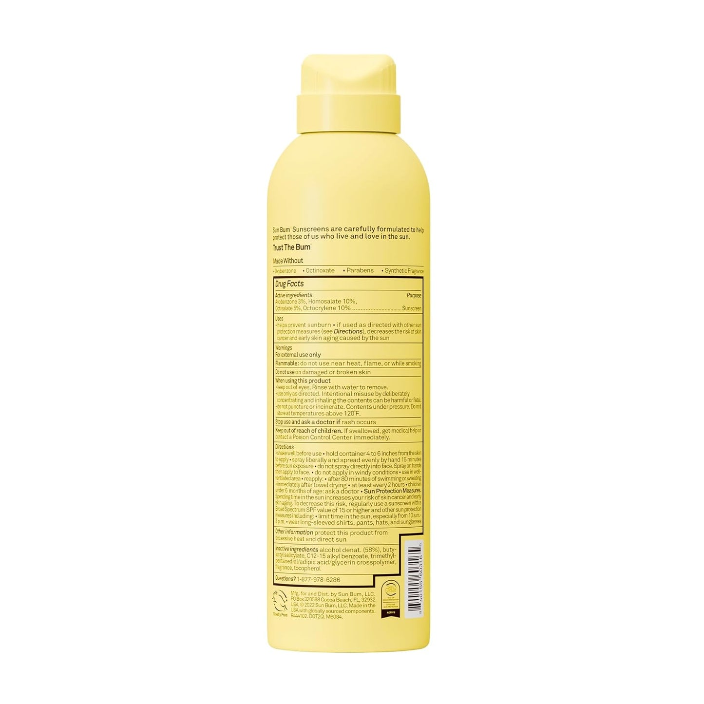 Sun Bum Kids SPF 50 Sunscreen Clear Body Spray - Broad Spectrum Water-Resistant with Vitamin E - Wet or Dry Skin Application - Hawaii 104 Act Compliant (Without Octinoxate & Oxybenzone) - 6 oz