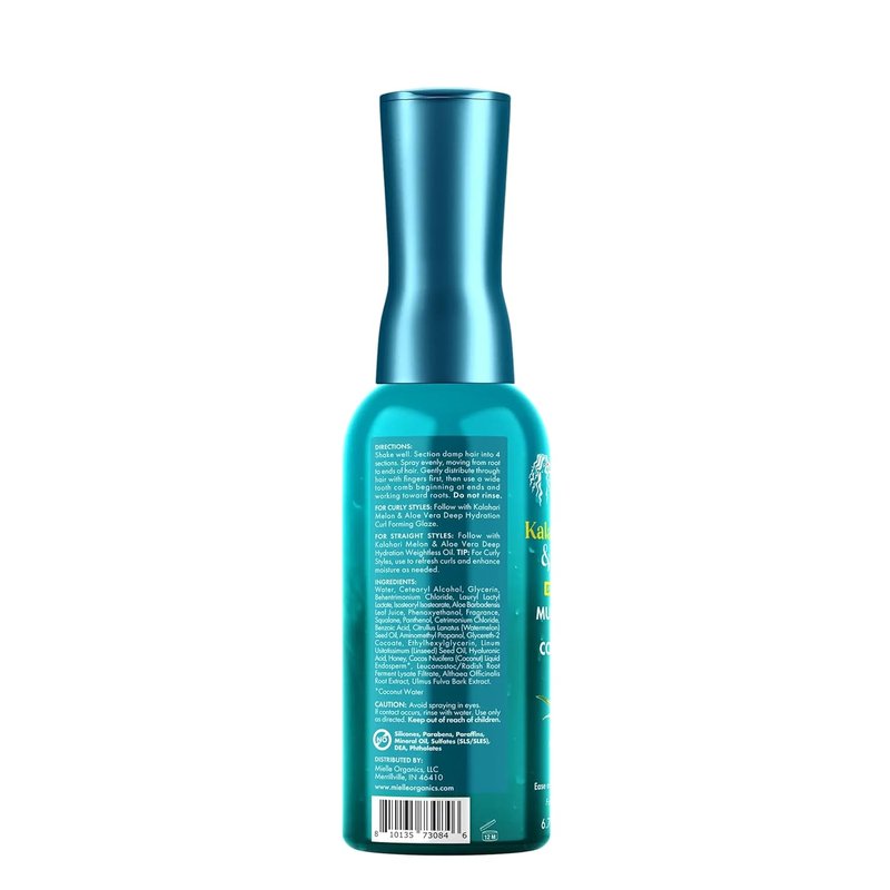 Mielle Organics Kalahari Melon & Aloe Vera Leave-In Conditioner Spray - 3-in-1 Detangler, Curl Refresher & Moisturizer for Dry, Curly Hair | 6.7 Ounce