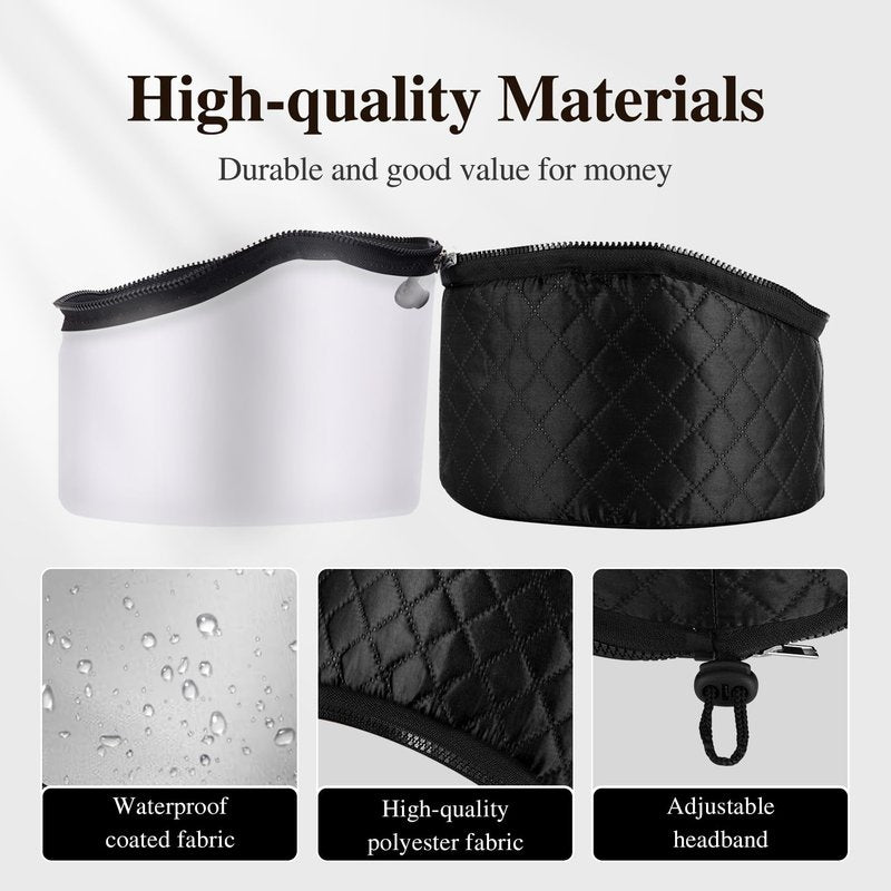 Heat Cap for Deep Conditioning: 10-Level Heats Up Quickly 3 Time Settings Hair Steamer for Natural Hair Home Use Thermal Steam Cap for Black Hair Portable Heating Caps