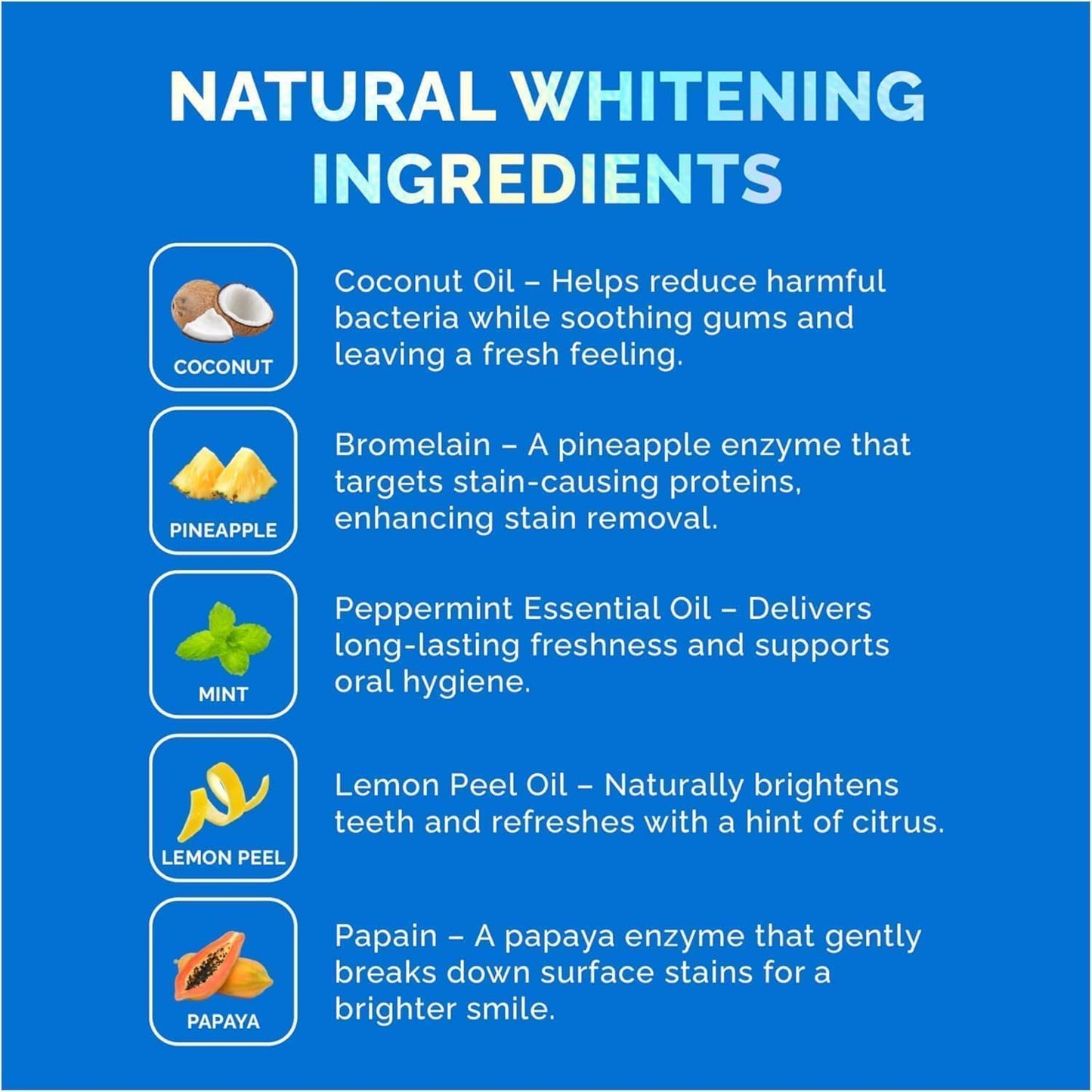 Teeth Whitening Strips for Sensitive Teeth & Gums, Mint Flavor — Peroxide Free & Enamel Safe w/Coconut Oil for Gentle & Whiter Teeth — 7-Day Treatment White Strips w/Non-Slip & Dry-Strip Technology