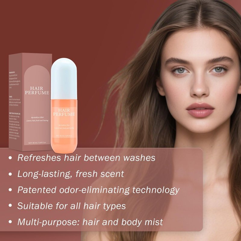 Lanthome Hair Perfume for Women - Clean, Deodorizing & Patented Odor-Eliminating Technology Hair Spray & Body Mist - Freshen Hair, Body & Pillows - Woody Aquatic Scent - 50mL
