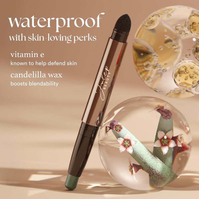 Julep Eyeshadow 101 Cream-to-Powder Waterproof Eyeshadow Stick – Cocoa Shimmer – Long-Lasting, Buildable, Crease-Proof, Cruelty Free, Shimmer Finish with Built-In Smudger