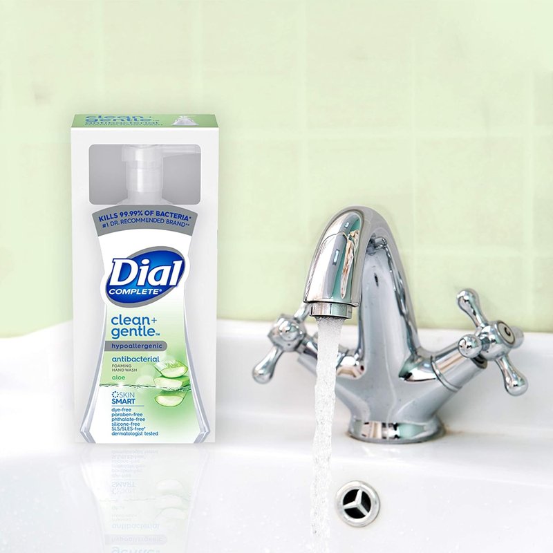 Dial Complete Antibacterial Foaming Hand Wash - Aloe Scent, 7.5 Fl Oz | 8 Count Case