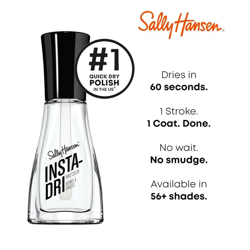 Sally Hansen Clearly Quick Nail Polish - Quick Dry, Long Lasting, Streak-Free Shine