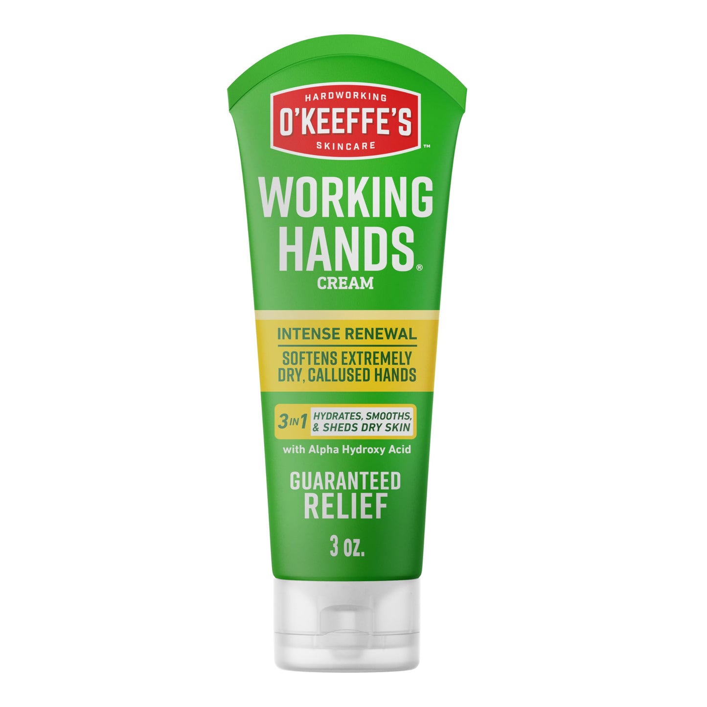 O'Keeffe's Working Hands Intense Renewal Hand Cream with Urea, 3 oz Tube (Pack of 1) – Softens & Smooths Extremely Dry, Callused Hands