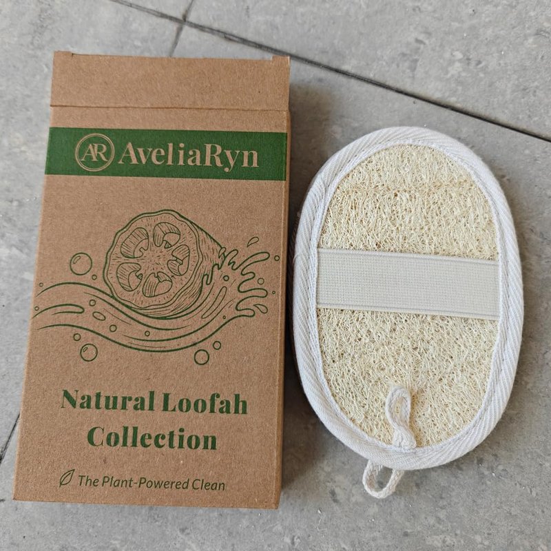 Natural Egyptian Loofah | Exfoliating Body Scrubber - Eco-Friendly Double-Sided Bath Sponge (2-Pack)