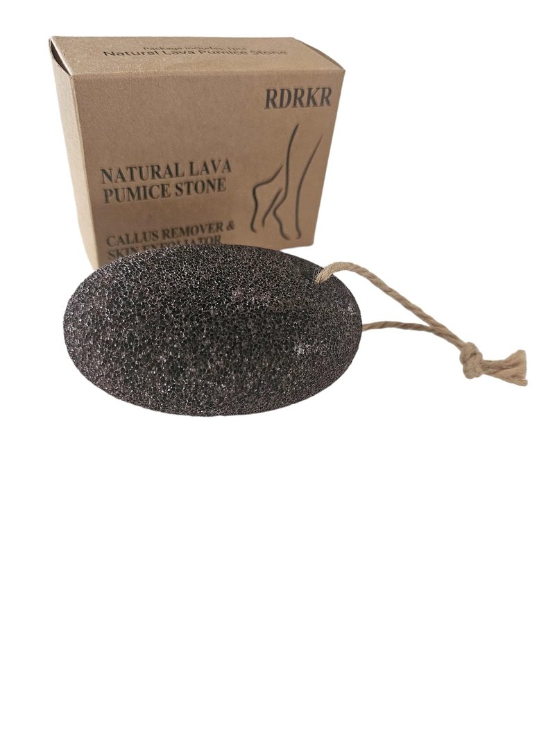 RDRKR Natural Lava Pumice Stone for Feet & Hands – Callus & Corn Remover for Cracked Heels, Hard Dry Skin Exfoliator, Volcanic Foot Scrubber Pedicure Tool (Brown)