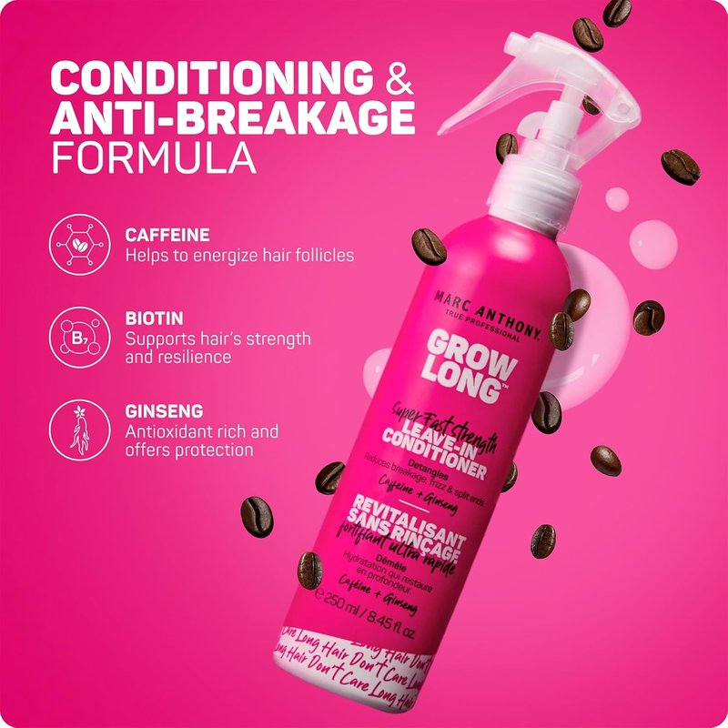 Marc Anthony Leave-In Hair Conditioner Spray - Moisturizing Detangler with Biotin for Long, Healthy Hair