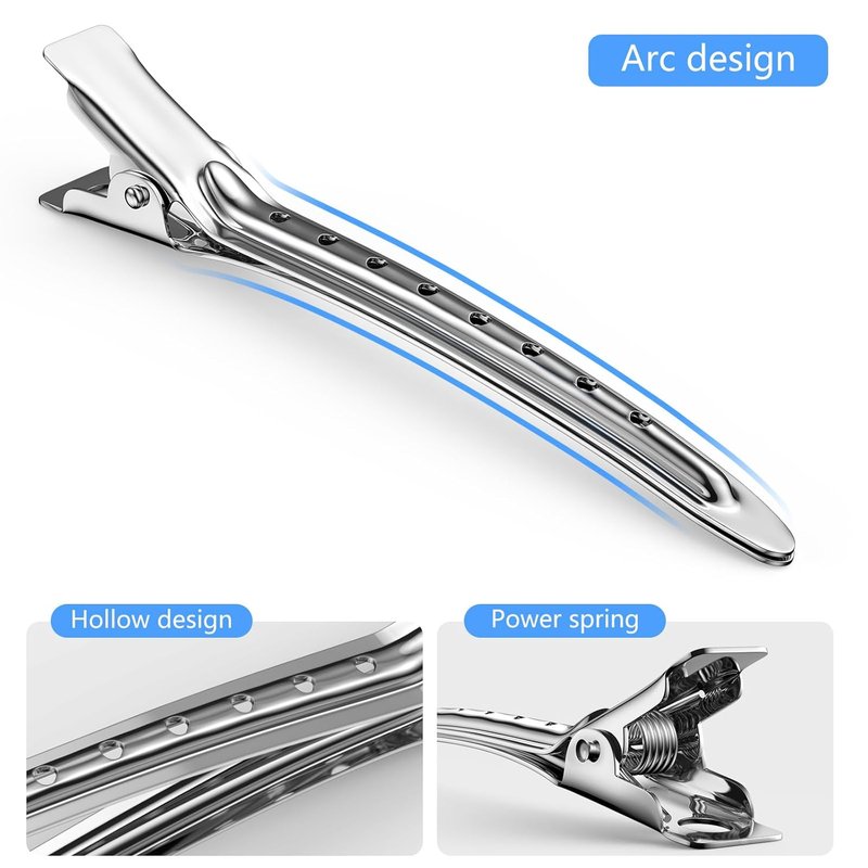 Metal Alligator Hair Clips - 30PCS Heavy Duty Duck Bill Styling Pins for Women | DIY Bows & Home Use