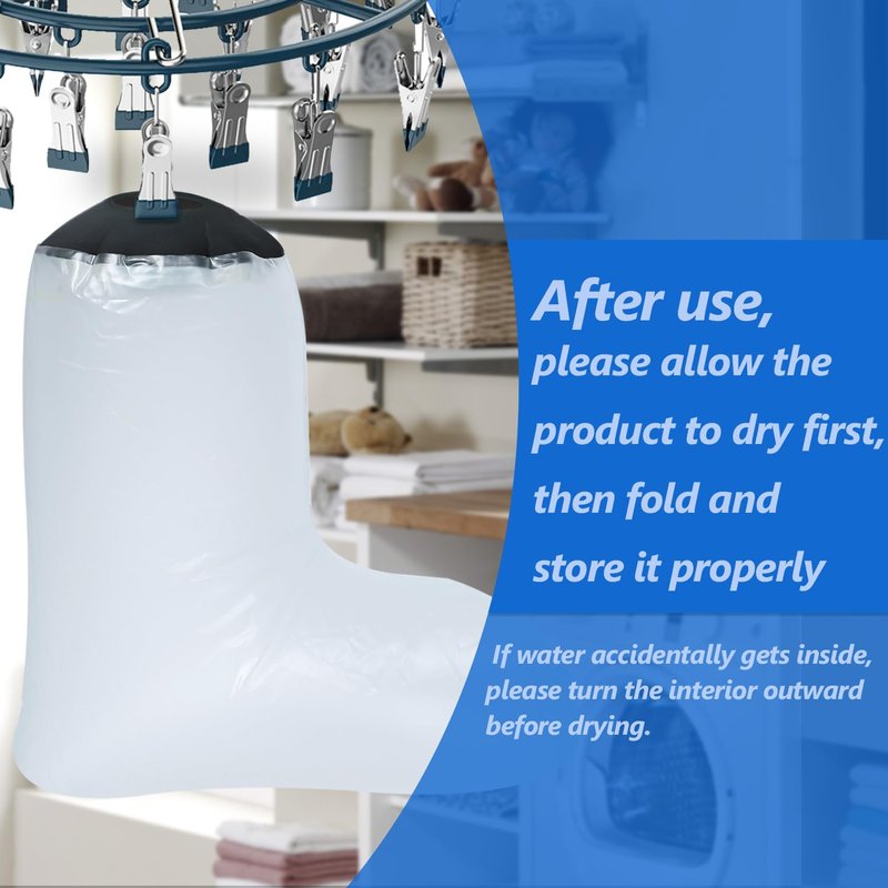 Inmoredo Reusable Waterproof Foot Ankle Cast Cover for Shower - Watertight Protector for Surgery, Bandages, Wounds, and Burns (Foot Ankle)