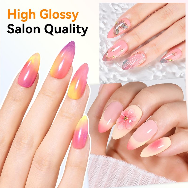 Makartt Builder Nail Gel with Top Coat Base Coat Kit: 3 PCS 15ml Long Lasting Diamond-Shine Finish No Wipe Clear Gel Polish Soak Off UV LED Lamp Needed Home DIY Gift Women