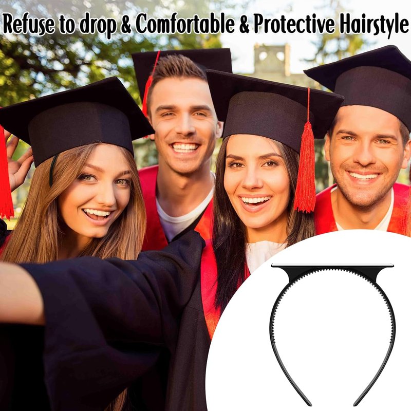 Graduation Cap Headband - Anti-Fall Hair Accessory for Graduates | Keeps Hairstyle Secure