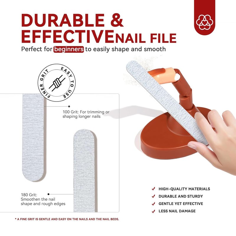 Saviland Nail Practice Finger - Adjustable Acrylic Nail Training Hand with Replaceable Tips & Brush Kit for Beginners