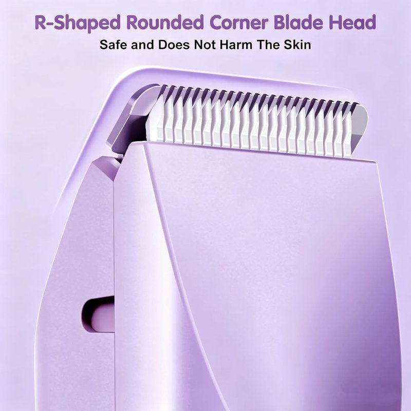 Skiennix Bikini Trimmer - 2-in-1 Cordless & Waterproof Shaver for Women | Painless Hair Removal, Purple
