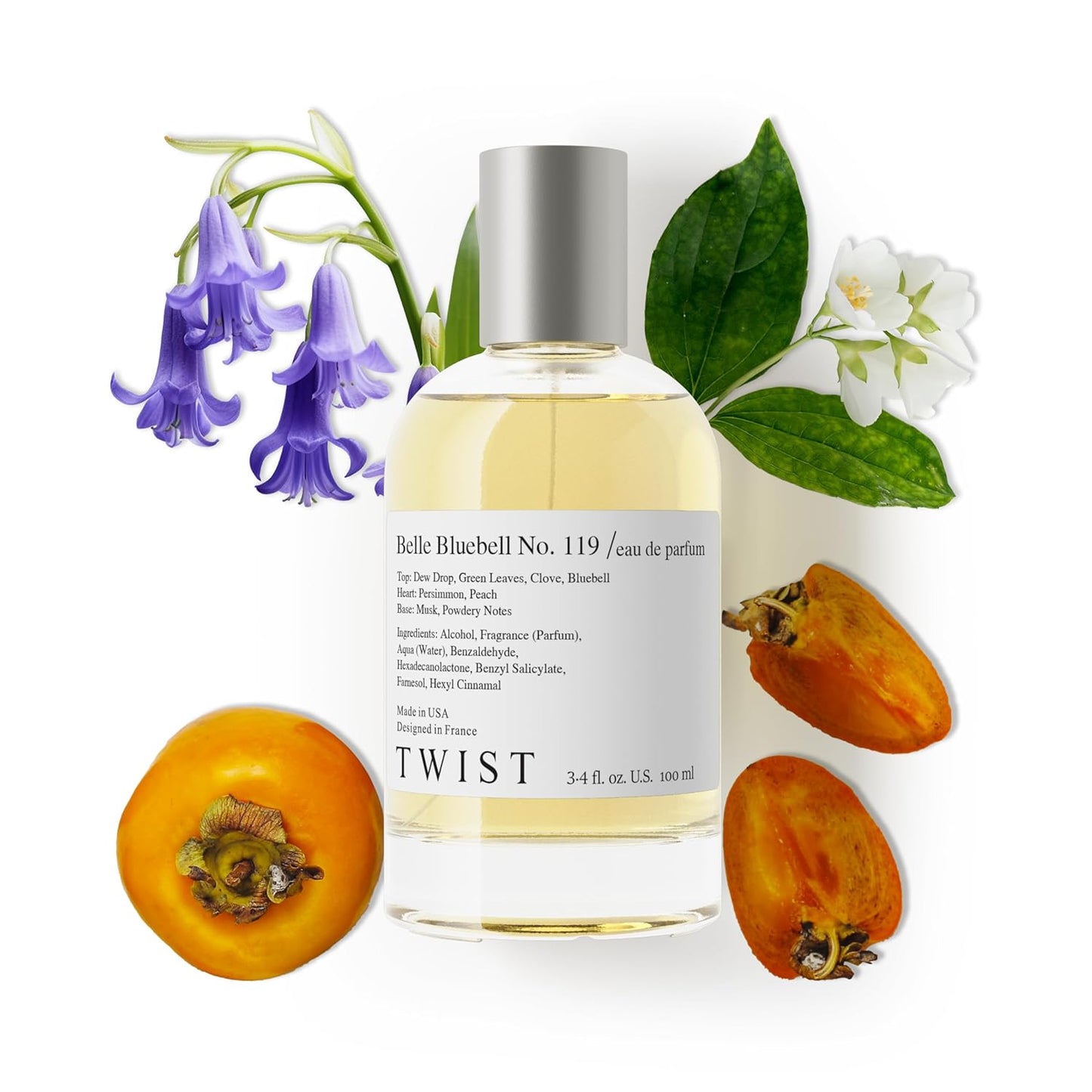 Twist Belle Bluebell No. 119 - Long-Lasting Women's Perfume Inspired by J. M. Wild Bluebell | 100 ml Spray