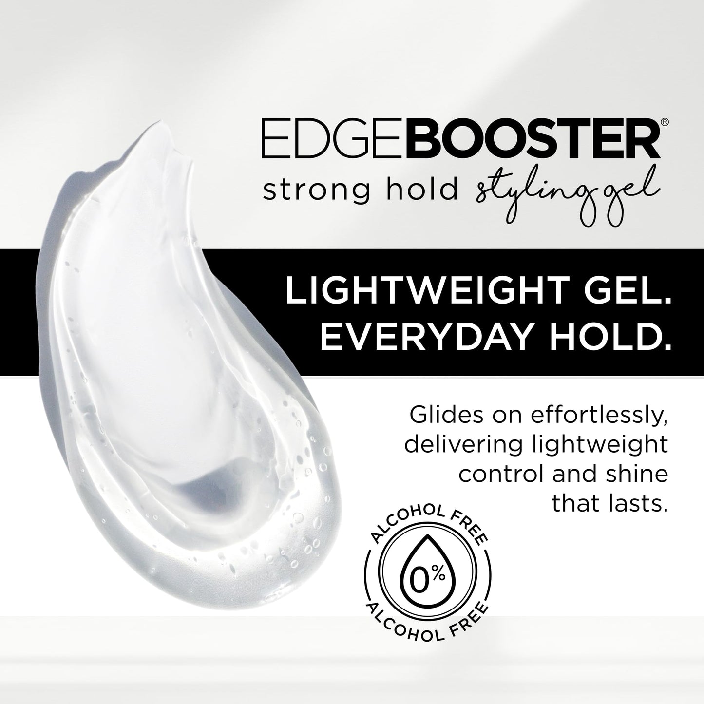 Style Factor EDGE BOOSTER® Strong Hold Styling Gel | Alcohol-Free Hair Gel with Camellia Sinensis Seed Oil for Curly, Wavy & Sleek Styles | Frizz Control, Long-Lasting and Flexible Hold (16.9oz)