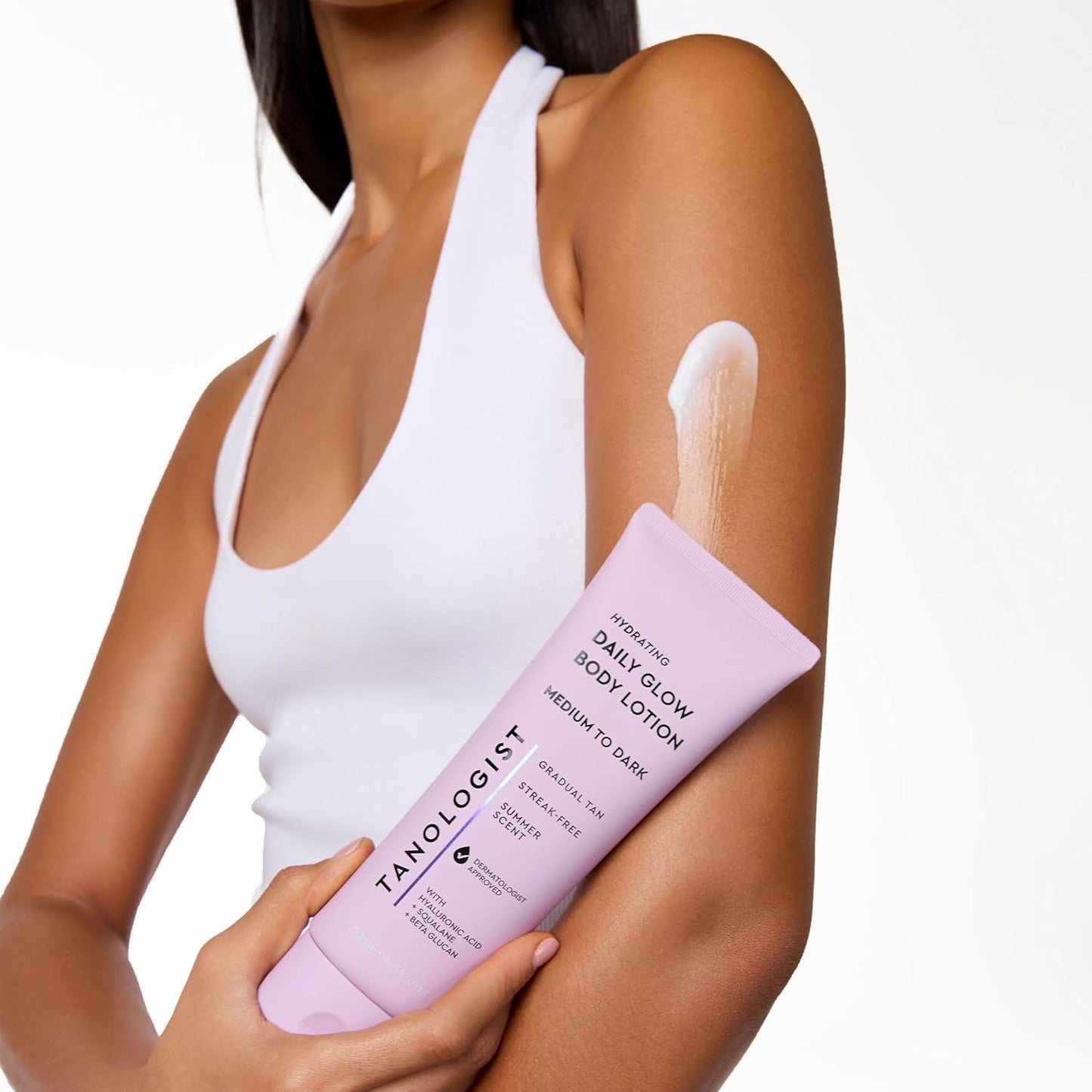 Tanologist Hydrating Daily Glow Body Lotion - Buildable Gradual Self Tanner | Light/Medium, Vegan Formula, 8.45 fl oz