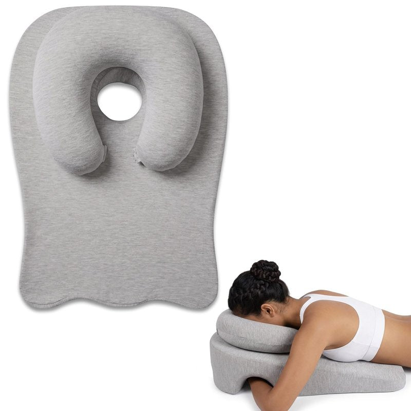 Face Down Pillow for Sleeping, BBL, Massage, Memory Foam, Face Cradle for Stomach Sleeping, Eye Surgery Vitrectomy Recovery Equipment, Prone Pillow for Home Massage, Removable and Washable Cover
