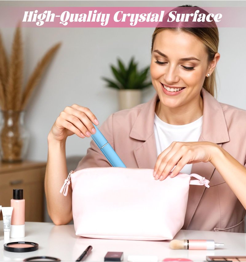 4 Pack Glass Nail File, Glass Fingernail Files with Cass for Women Double Sided for Natural & Artificial Nails, Reusable Nail Filer for Manicure & Pedicure, with Travel Case