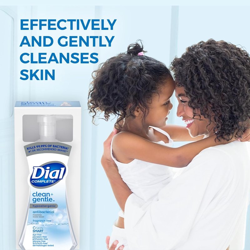 Dial Complete Antibacterial Foaming Hand Wash - Fragrance-Free, 7.5 fl oz | 8 Count Case