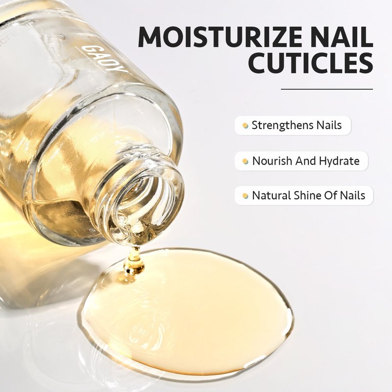 GAOY Cuticle Care Kit - Nourishing Cuticle Oil & Remover | 20ml, Promotes Nail Growth & Strength
