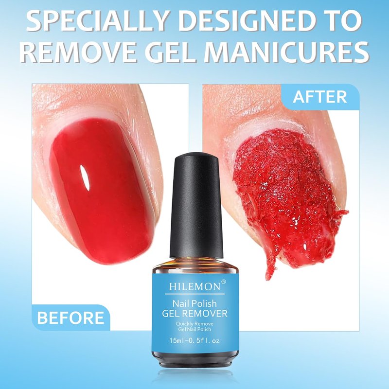 Quick Remover for Gel Nail Polish, Magic Gel Remover Easily Remove Polish in 3min, No Soaking or Wrapping, Professional Nail Remover 15ml