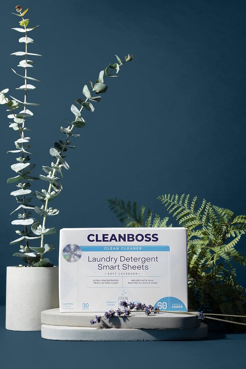 CleanBoss Laundry Detergent Smart Sheets - Eco-Friendly, Easy-To-Use | 30 Sheets