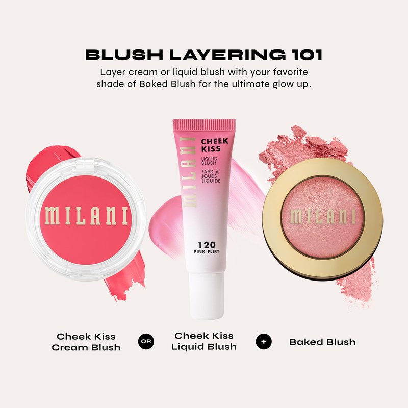 Milani Rose Blush, Powder Blush for Cheeks, Cruelty Free Makeup - Shape, Contour & Highlight Face for a Natural Matte Finish -Tea Rose