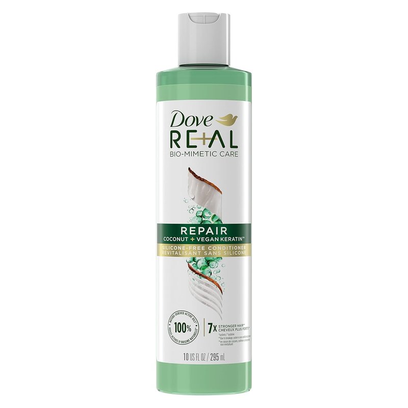Dove RE+AL Bio-Mimetic Care Conditioner - Repair Damaged Hair with Coconut & Vegan Keratin | 10oz