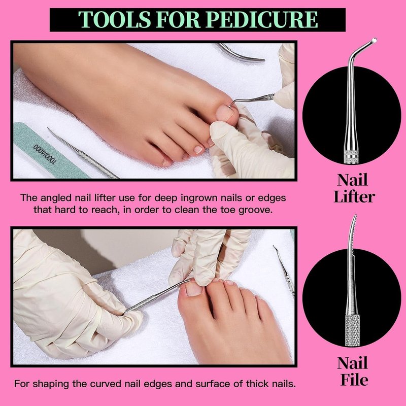 Nail Care Kit - Professional Nail Tools with Files, Buffers & Cuticle Nippers | Complete Manicure & Pedicure Set