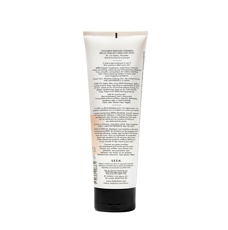 SEEN Deeper Conditioner - Non-Comedogenic Formula for Sensitive Skin | Dermatologist-Developed, 8 oz