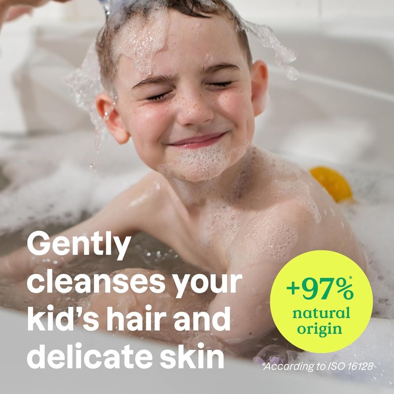 ATTITUDE Kids Shampoo & Body Wash - EWG Verified, Vegan, Plant-Based Cleanser, 32 Fl Oz | Vanilla & Pear