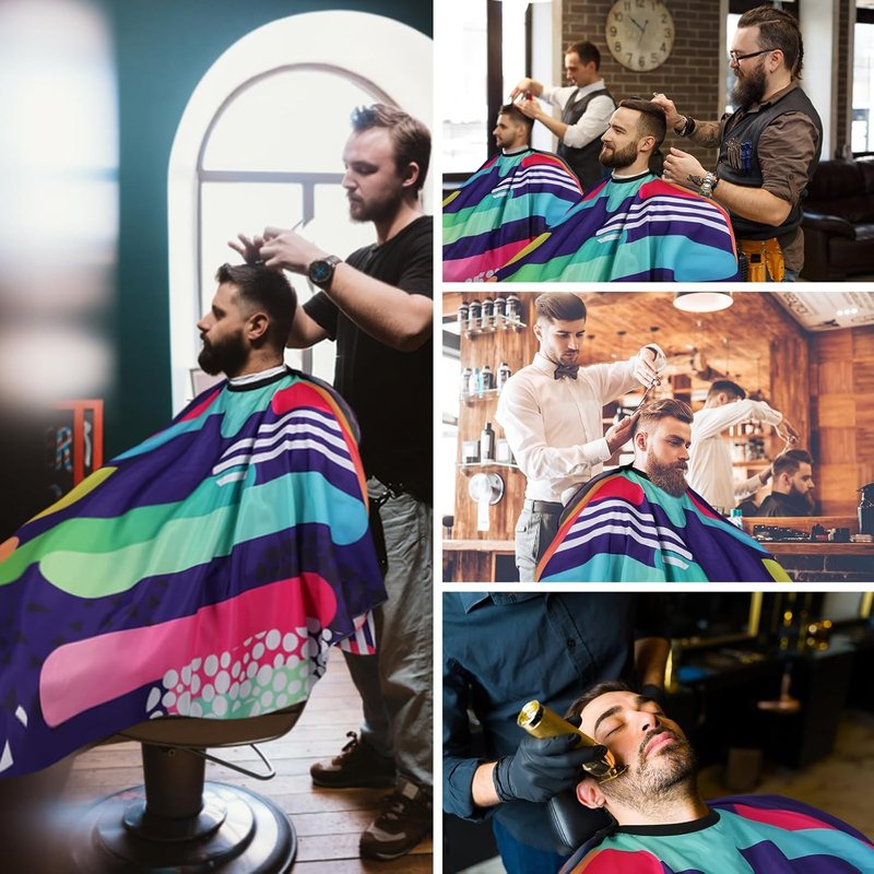 Professional Hair Cutting Cape - Adjustable Snap Closure | 2-Pack Barber Capes for Salon Use