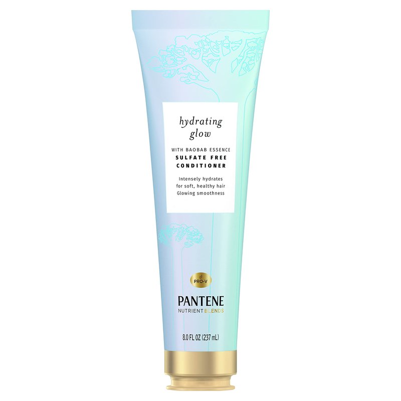 Pantene Sulfate Free Conditioner, Hydrates Dry Damaged Hair, Nutrient Blends with Baobab Essence, Safe for Color Treated Hair, 8.0 oz