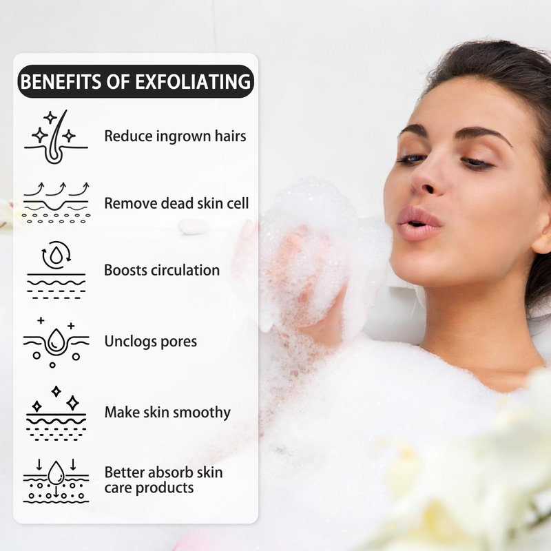 2 Pack Black Exfoliating Glove – Viscose Fiber Exfoliating Body Scrubber, Korean Exfoliating Mitt for Deep Pore Cleansing & Dead Skin Removal, Ideal for Daily Shower Use