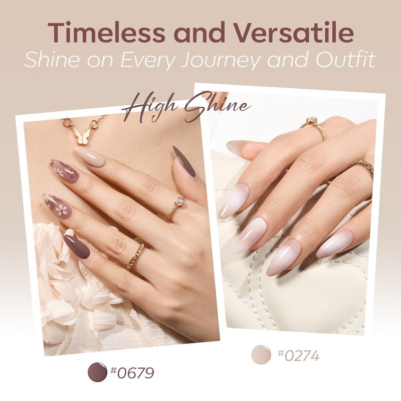 modelones Jelly Gel Nail Polish Set,Cat Eye Gel Polish Nude Brown White Jelly Neutral Skin Tone Hema Free 6 Colors Wedding Gel Polish Set Sheer Transparent Effect DIY French Nail Art Gifts for Women