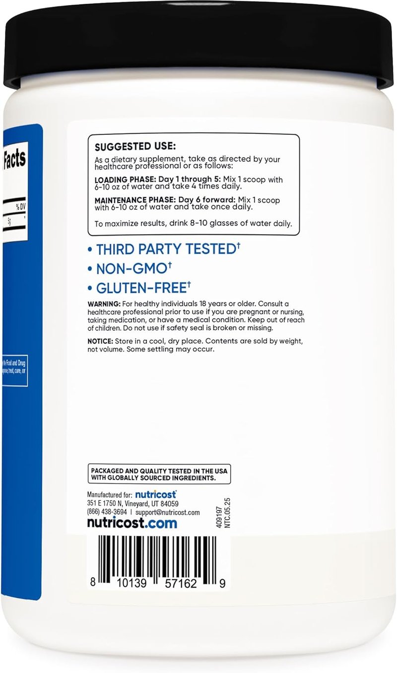 Nutricost Creatine Monohydrate Powder - Micronized Formula, 5000mg Per Serving, 500g (17.9 Oz)
