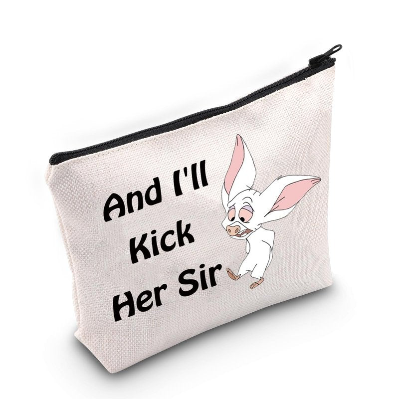 JXGZSO Bartok Inspired Cosmetic Bag Bartok Movie Lover Gift And I'll Kick Her Sir Makeup Bag