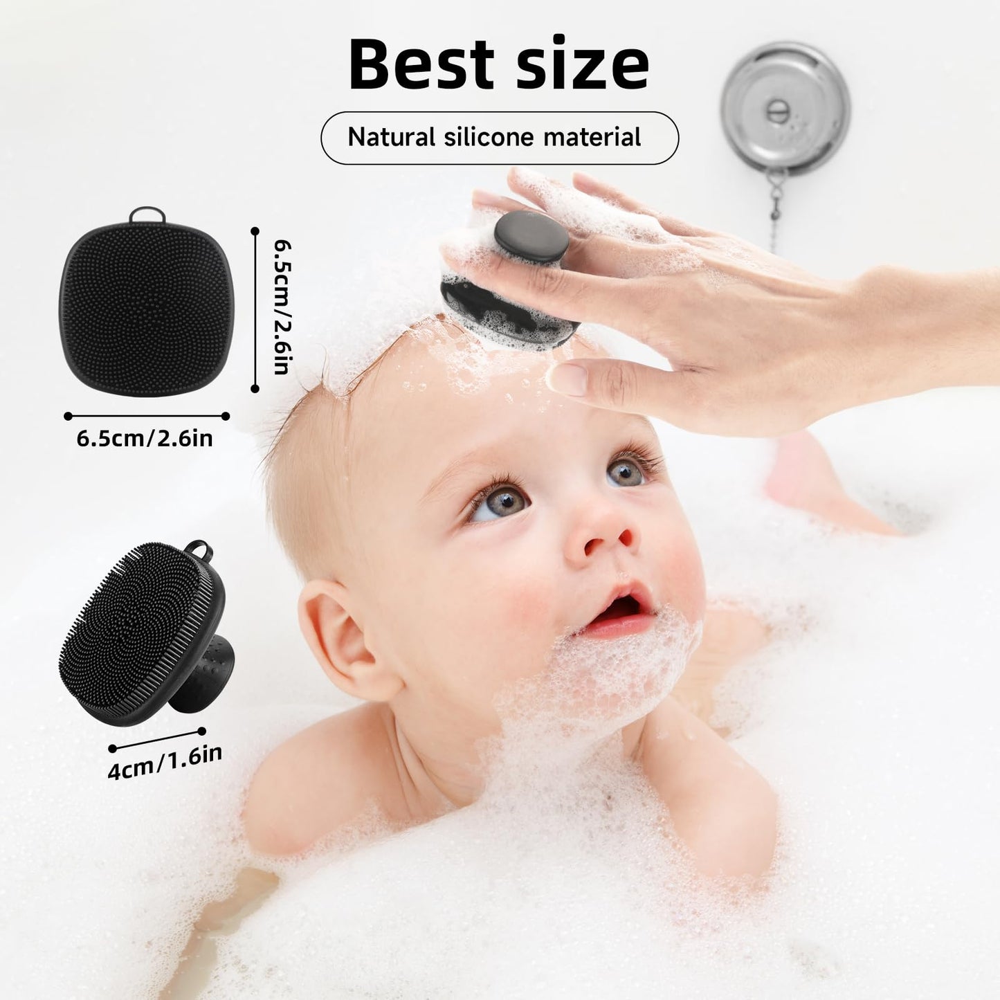 Face Scrubber, SANLESS Silicone Face Scrubber for Men Facial Cleansing Brush, Manual Waterproof Face Wash Brush for Exfoliating and Deep Cleansing - Black