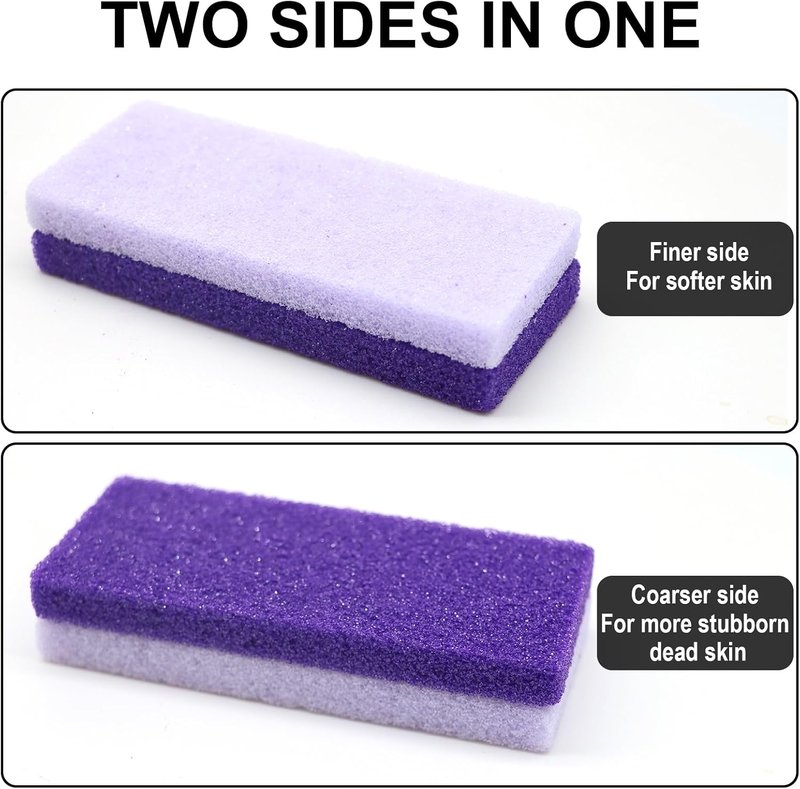 Skiennix Foot Pumice Stone - Double-Sided Callus Remover & Scrubber | 2 Pack in Purple