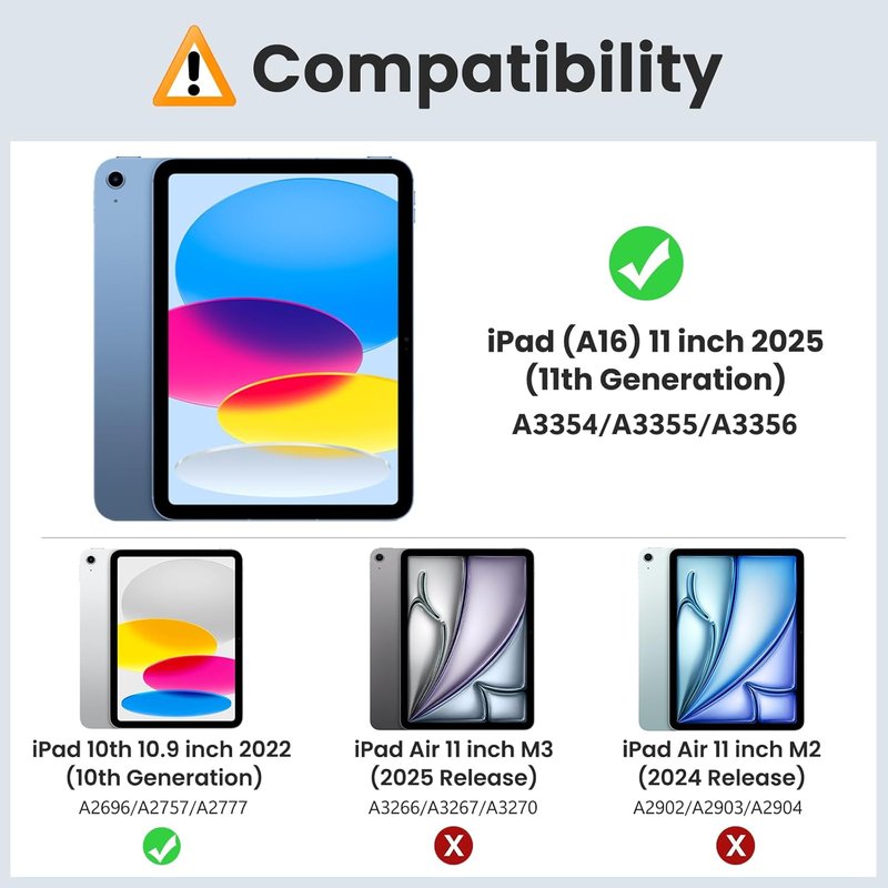 MoKo iPad Case - Slim Hard PC Translucent Cover for 11" (A16) & 10.9" (10th Gen) - Navy Blue
