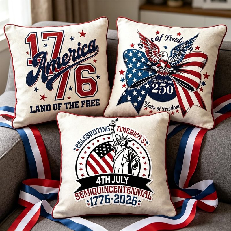 250th Anniversary Iron-On Transfers | Patriotic USA Flag & Statue of Liberty Decals - 3 Sheets for DIY Clothing
