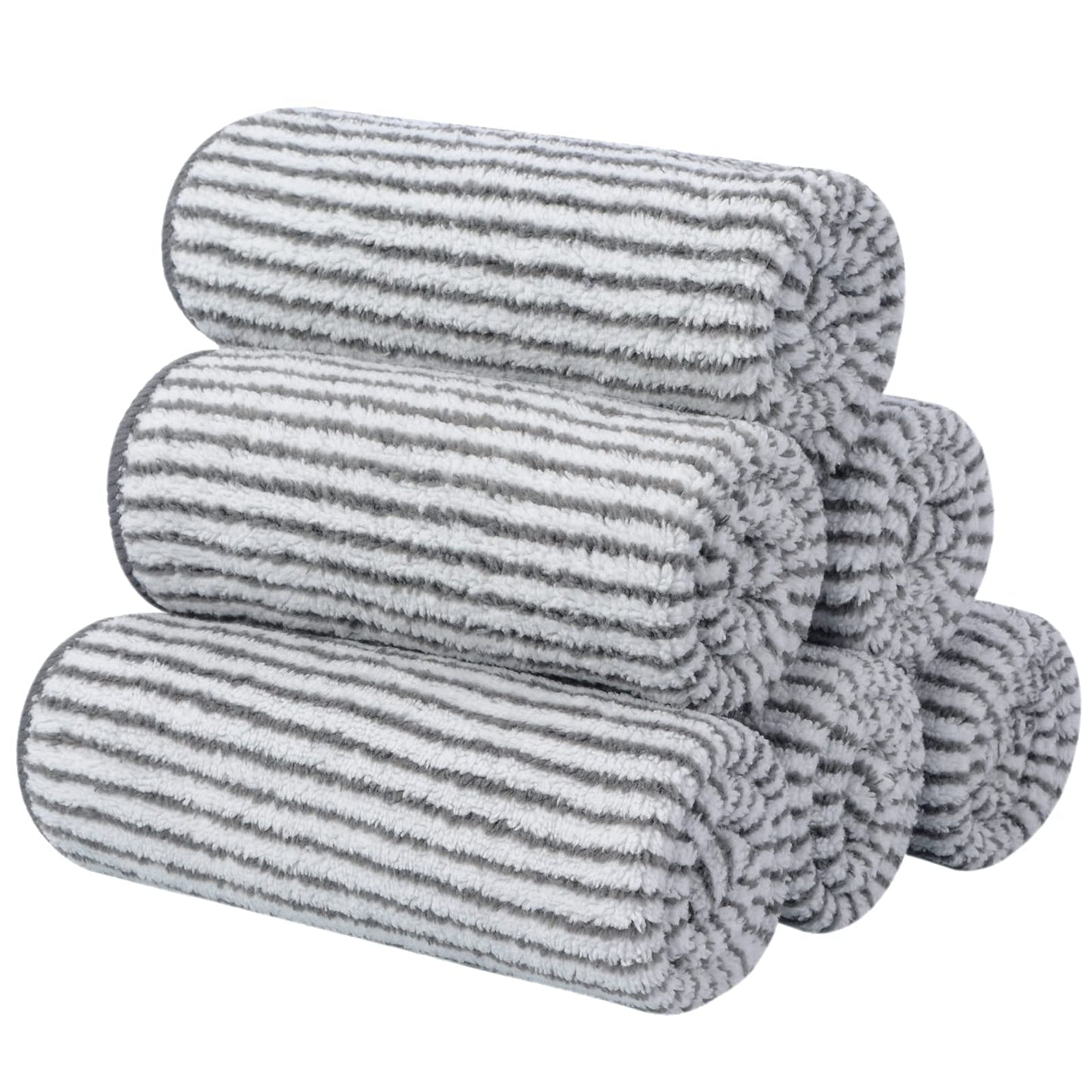 SINLAND Microfiber Face Cloths Highly Absorbent Washcloths Soft Feel Fingertip Towels Multi-Purpose Wash Cloths for Bathroom, Gym, Hotel, Spa and Kitchen, 12Inch x 12Inch