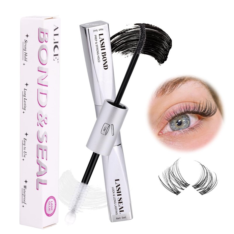 ALICE Lash Glue Bond and Seal Waterproof Lash Cluster Glue Long Lasting 48-72 Hours Strong Hold Eyelash Extension Adhesive