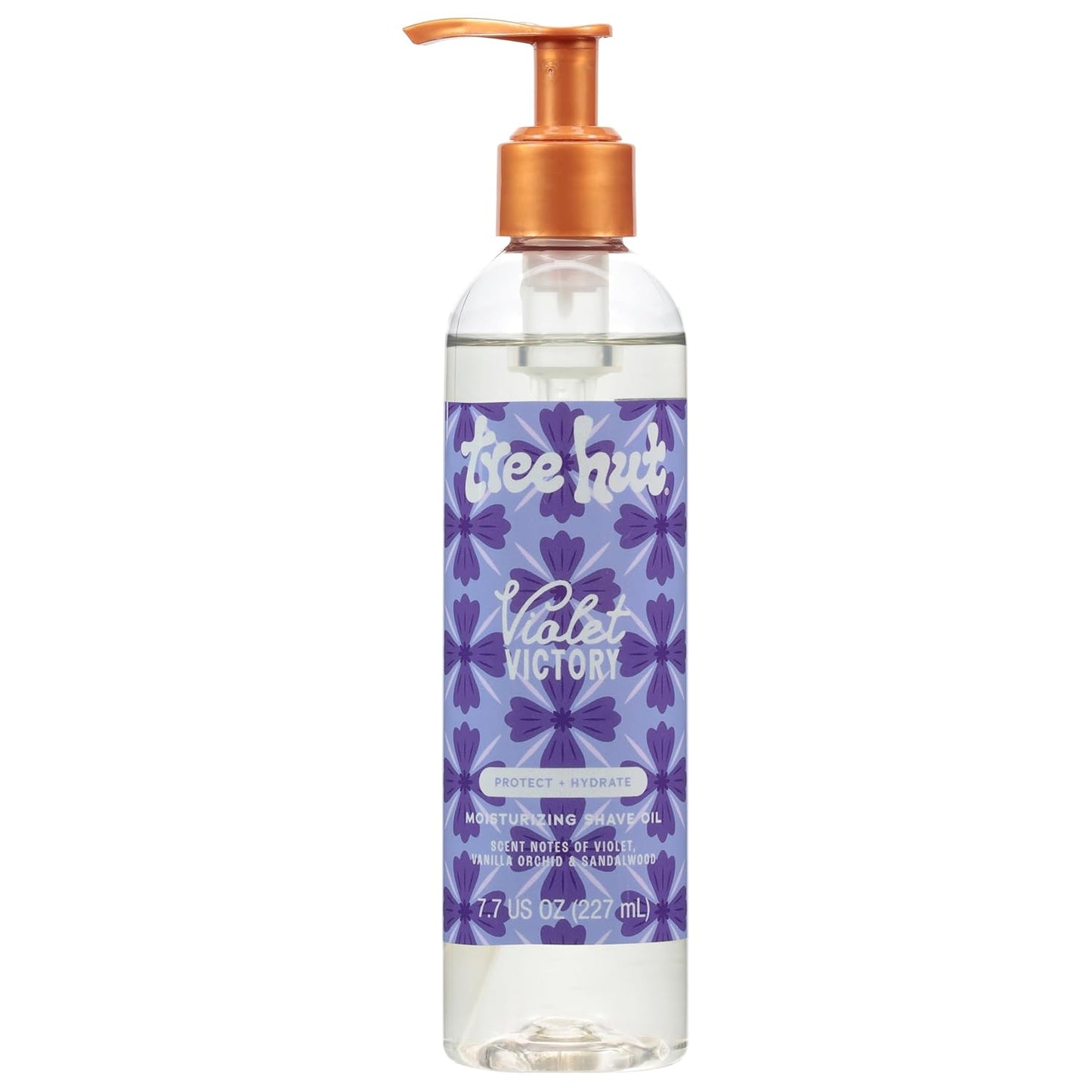 Tree Hut Violet Victory Moisturizing Shave Oil, Hydrating & Nourishing Shave with Shea Butter & Natural Oils, Helps Prevent Bumps & Irritation, Smooth & Soft Skin, Shaving Cream Alternative, 7.7 oz