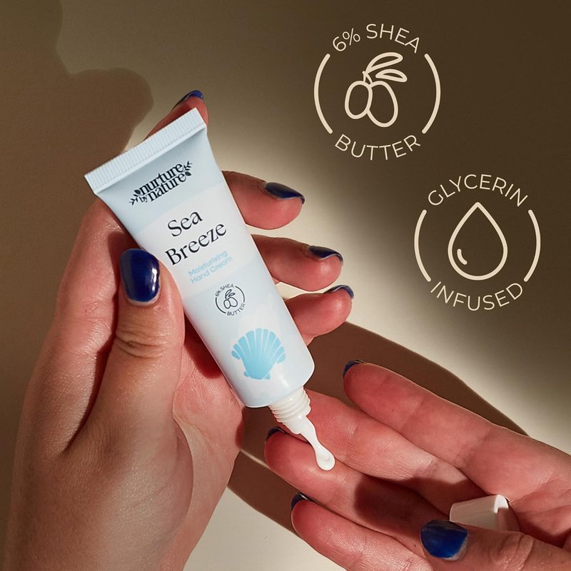 Nurture by Nature Hand Cream Gift Set - 5 Travel Size Lotions Enriched with 6% Shea Butter & Glycerin